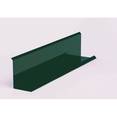Lemování zdí klasik r.š.250mm pozinkované Lakované RAL 6005 zelená mechová s folií dl.2m