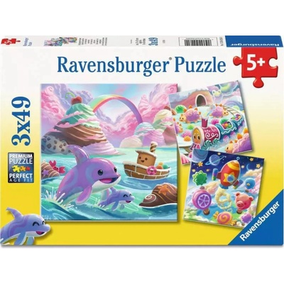 RAVENSBURGER Sladké kráľovstvo 3x49 dielov
