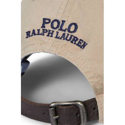 Ralph Lauren Памучна шапка с козирка Polo Ralph Lauren в бежово с изчистен дизайн 710960726 (710960726)