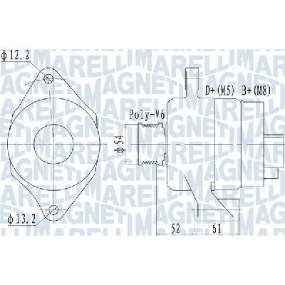 Alternátor MAGNETI MARELLI 063732049010