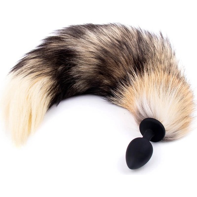 Sunfo silikonový anální kolík s liščím ocasem černýčervený – Hledejceny.cz