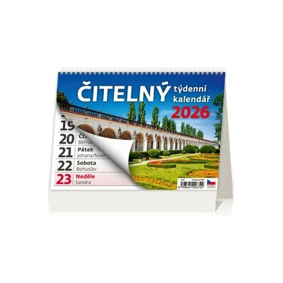 Helma čitateľný stolný týždenný 21,1 × 14,8 cm 2026