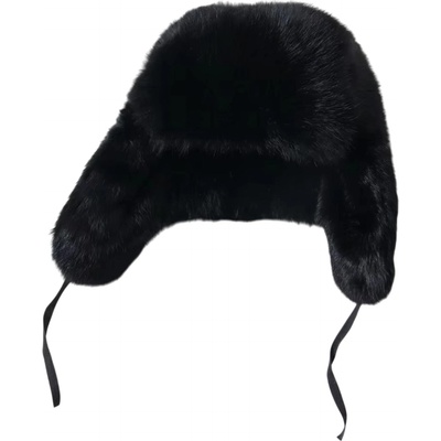 HARAHU Зимна ушанка fl-38142 - Черна kp38142 (fl-38142)