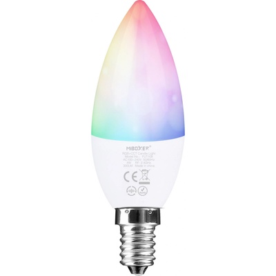MiBoxer FUT108 Smart LED žiarovka E14, 4W, RGB+CCT, RF 2,4GHz