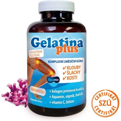 Gelatina Plus Komplexní kúra pro klouby, šlachy a kosti 360 kapslí