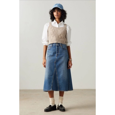 Levi's High Rise A Line Decon Skirt A9316-0002 modrá