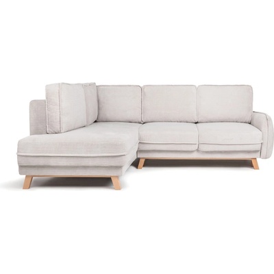 Bonami Бежов сгъваем ъглов диван от рипсено кадифе (ляв ъгъл) Tori - Bonami Selection (TORILLEFTCORNERPOSO100)