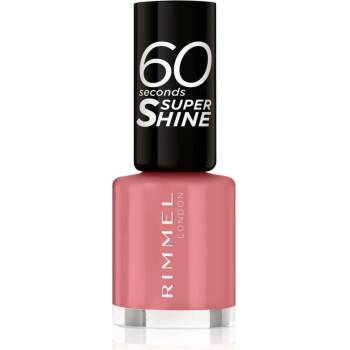 Rimmel 60 Seconds Super Shine лак за нокти цвят 235 Preppy In Pink 8ml