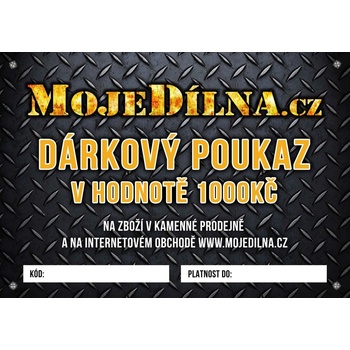 Dárkový poukaz MojeDílna.cz v hodnotě 1000 Kč