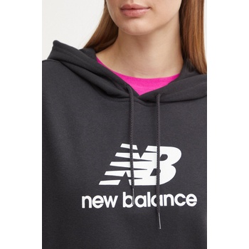 New Balance Суичър New Balance в черно с качулка с принт WT41504BK (WT41504BK)