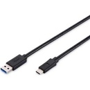 Assmann AK-300136-010-S USB 3.0, USB A M (plug)/USB C M (plug), 1m, černý