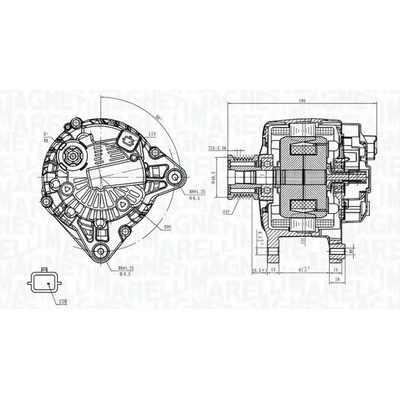 MAGNETI MARELLI Alternátor MAG 063735356010