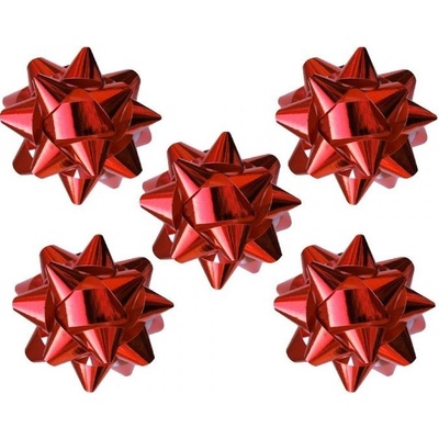 Rozety 8cm Metalická červená