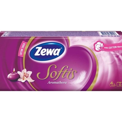 Zewa Softis aromatherapia papierové vreckovky 4-vrstvové 10 x 9 ks