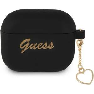 Guess GUA3LSCHSK калъф за AirPods 3, черен, силиконов, Charm Collection (GUA3LSCHSK)