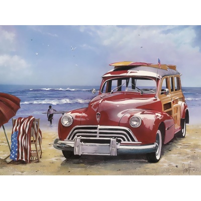 Gaira malování podle čísel Car on the beach