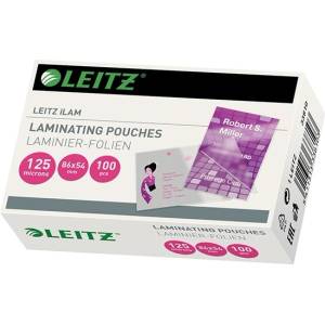 LEITZ Фолио за горещо ламиниране Leitz MINI, 54x86 mm, 125 микрона (100 бр. ) (33810)