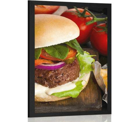 Plagát americký hamburger