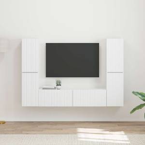 vidaXL Комплект ТВ шкаф 6 бр. 31 x 30 x 60 cm Бяло (3409105)