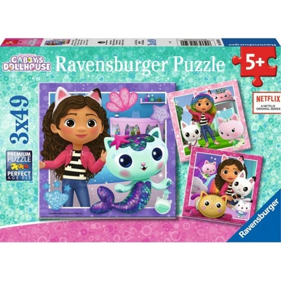 RAVENSBURGER Gábinin kouzelný domek 3x49 dílků