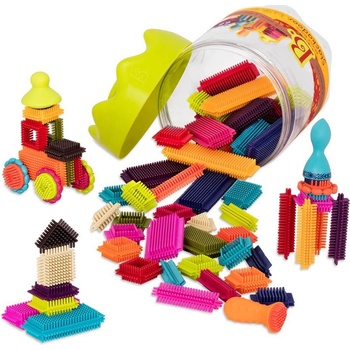 B-Toys Kostky One Two Squeeze a Pyramida z kroužků