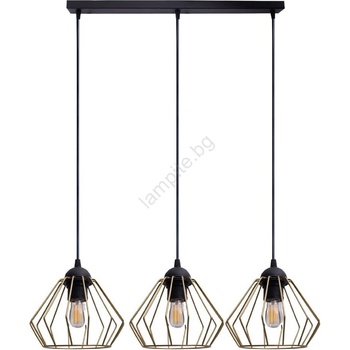 Image 1 of HEXE Пендел CEED GOLD 3xE27/60W/230V черен/златист (HX0244)