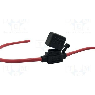 ELED HM2335 Zásuvka; 9,1mm; na kabel; Výv: vodiče x2; červená; Rozm: Ø25mm