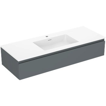 Mexen Orio шкаф за баня 120 см с мивка Otis, 1 чекмедже, мат графит/мат бял (91A10-12023-1-BF66-W18M01)