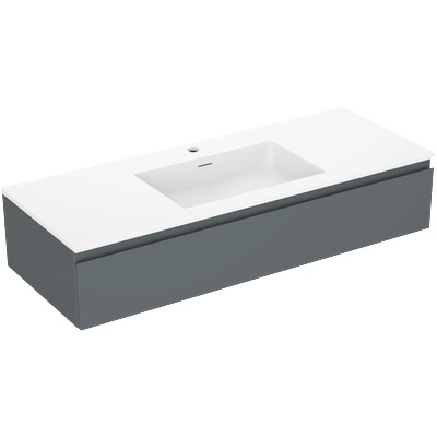 Mexen Orio шкаф за баня 120 см с мивка Otis, 1 чекмедже, мат графит/мат бял (91A10-12023-1-BF66-W18M01)