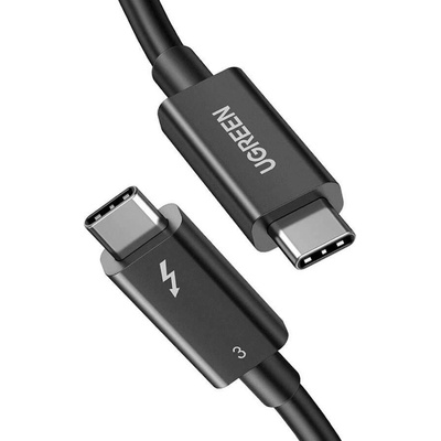 UGREEN Thunderbolt 3 Cable (40Gbps) - USB-C към USB-C кабел с Thunderbolt 3 за Apple продукти (50 см) (черен)