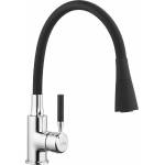 INVENA Кухненски смесител с гъвкав чучур Invena Hula черен - хром (BZ-85-L04-L)