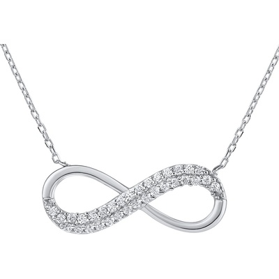 SILVEGO Stříbrný infinity Sara s brilliance zirconia PRGBR1040NS