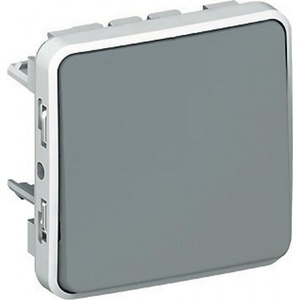 Legrand Бутон за вграждане 10A IP55 цвят Сив Plexo - 069540 (069540)