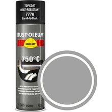 Rust Oleum tepelne odolná farba v spreji Heat Resistant Aerosól 750 °C / 500 ml svetlo sivá