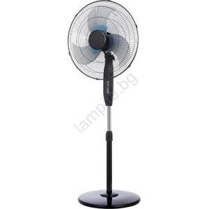 EUROLAMP Вентилатор на стойка 65w/230v, диаметър 50 см, черен + дистанционно управление (eu0725)