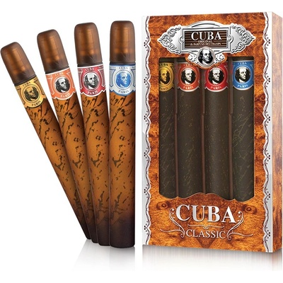 Cuba EDT Yelow 35 ml + EDT Blue 35 ml + EDT Red 35 ml + EDT Orange 35 ml darčeková sada