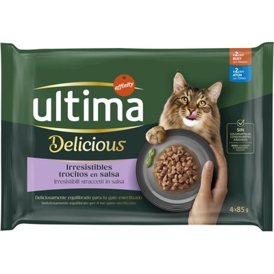 Ultima Cat Sterilized hovädzie a tuniak 48 x 85 g