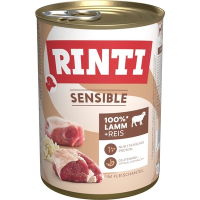 Rinti Sensible Mix jahňacie, 2 druhy 12 x 400 g