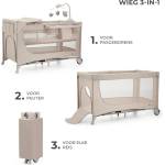 KinderKraft Бебешка кошара с аксесоари KinderKraft Joy 2 full, Beige