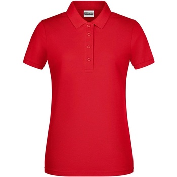 James & Nicholson Dámska polokošeľa z biobavlny 8009 Červená