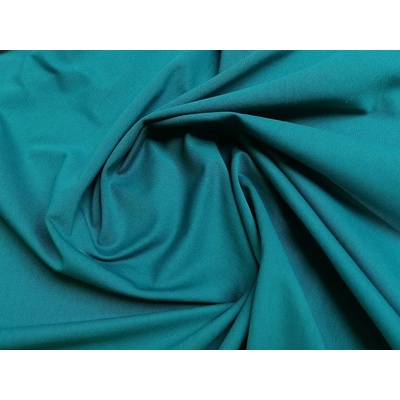 Bavlněný úplet TEINTURE tm. tyrkys šíře 150 cm