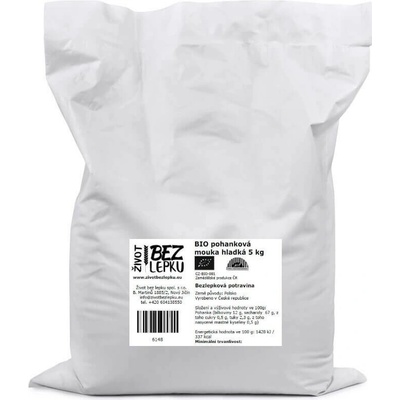 Život bez lepku BIO pohanková mouka hladká 5 kg