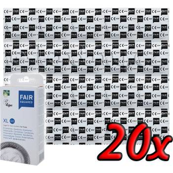 Image 1 of Fair Squared XL 60 - Fair Trade Vegan Condoms 20 pack