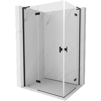 Mexen Mist-H L Duo лява душ кабина 100 х 85 см, прозрачна, черна - 8A5L-100L-085P-70-00 (8A5L-100L-085P-70-00)