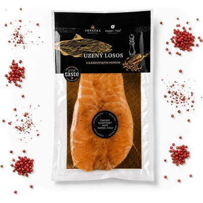 Trnečka Smoked Fish Losos uzený studeným kouřem s Červeným pepřem .pepper..field min. 100g