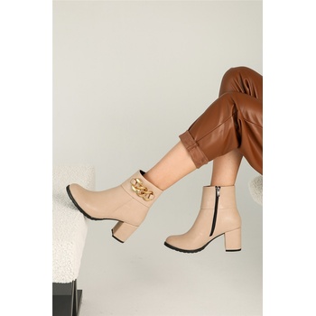 Moda Trend Дамски боти - Бежови #320353 (320353_Бежов)