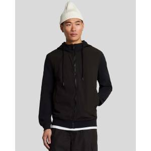 Lyle & Scott Суичър Lyle and Scott Softshell Hybrid Zip Through Hoodie - Black