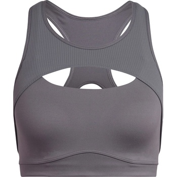 adidas CoreFlow Studio Medium-Support Yoga Wind Bra Womens - Grey