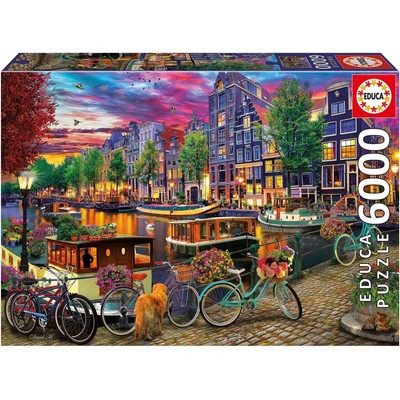 Educa Пъзел Educa - Колоездене в Амстердам, 6000 части (EDU20330)