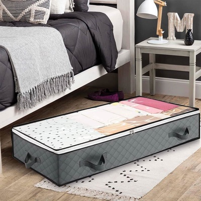 4Leaders Úložný organizér pod postel šedý 98×49×16 cm – Zboží Dáma